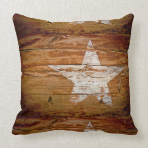 Primitief land Rustic Barn Wood Star Pillow Kussen