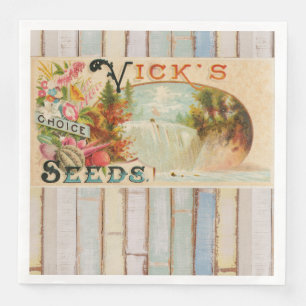 Primitief land Shabby Victoriaans Organic Farmer Servet