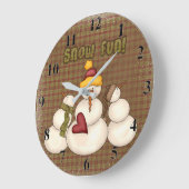 Primitief land Snowman SNOWFUN Grote Klok (Hoek)
