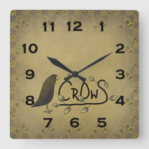 Primitief landenkroestklok vierkante klok