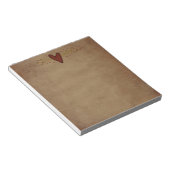 Primitief Notitieblok hart (Schuin)