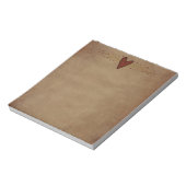 Primitief Notitieblok hart (Gedraaid)