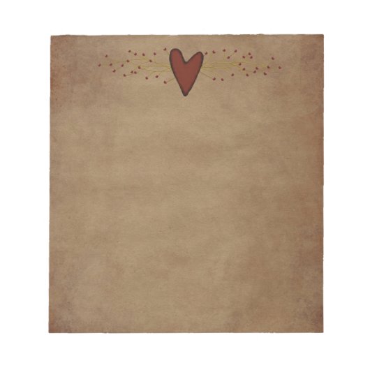 Primitief Notitieblok hart (Voorkant)