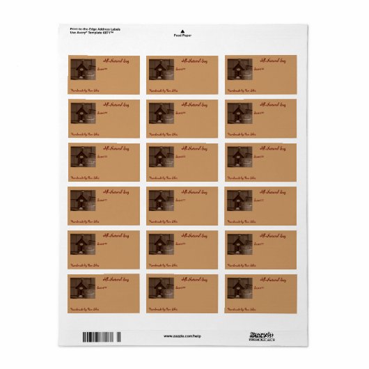 Primitief ontwerplabel etiket (Full Sheet)