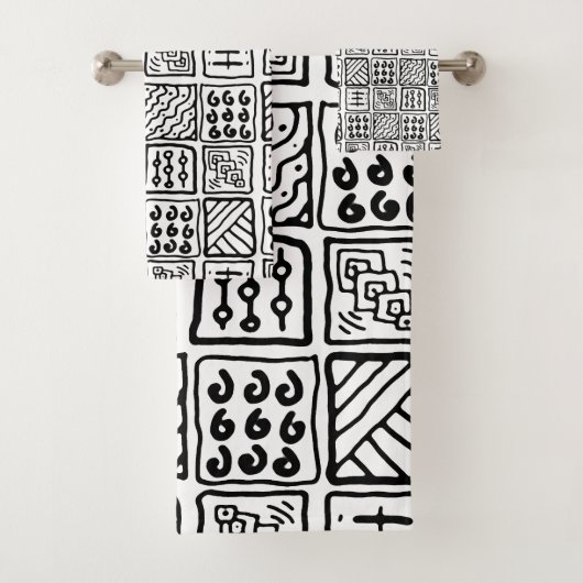 primitief patroon bad handdoek (Insitu)