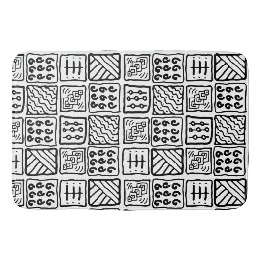 primitief patroon badmat (Voorkant)