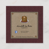 Primitief Saltbox House Rusty Star Kraft Vierkante Visitekaartje (Achterkant)