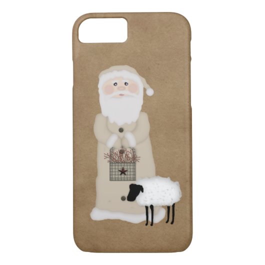 Primitief Santa iPhone 7 Hoesje (Achterkant)