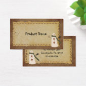 Primitief Snowman Hang Label Visitekaartjes (Bureau)
