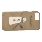 Primitief Snowman iPhone 7-Hoesje Case-Mate iPhone Case (Achterkant (Horizontaal))
