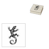 Primitief Tribal Gecko Rubberstempel (Gestempeld)