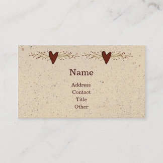 Primitief Visitekaartje hart