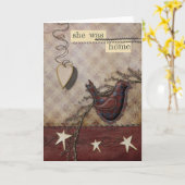 Primitief Wenskaart Kaart (Gele Bloem)