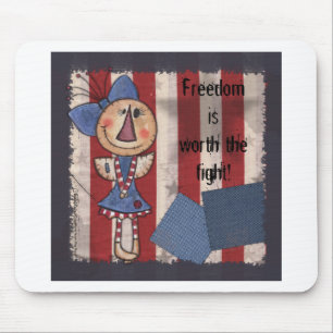 Primitieve Amerikaanse Engel- Happy 4th van Juli Muismat