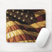 Primitieve Amerikaanse vlag Mousepad Muismat (Met muis)
