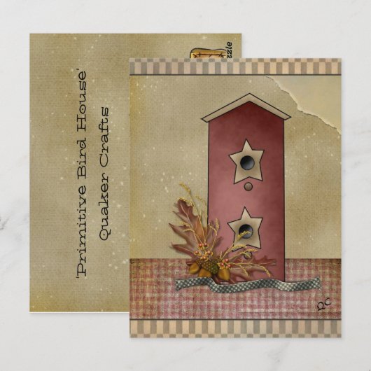 Primitieve Art Card Briefkaart (Voorkant / Achterkant)