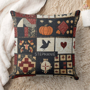 Primitieve boerderij Appliqué & geometrische Kussen