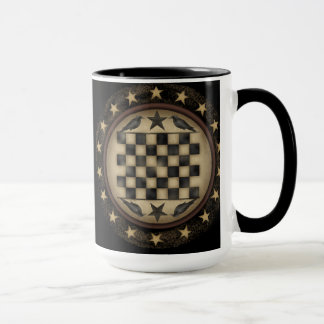Primitieve Crow Checkerboard Coffee-Mok Mok