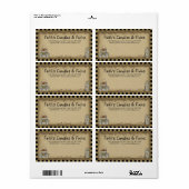 Primitieve Fixins reustic Kraft Shipping Label (Full Sheet)