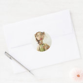 Primitieve Folk Art Elf Sticker ~ Kerst Kaarten (Envelop)