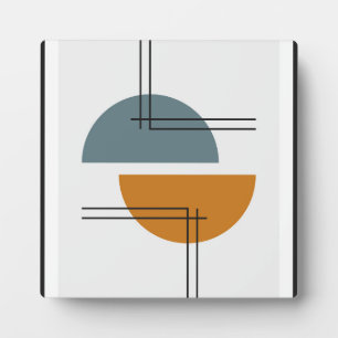 Primitieve halve cirkels muurkunst fotoplaat