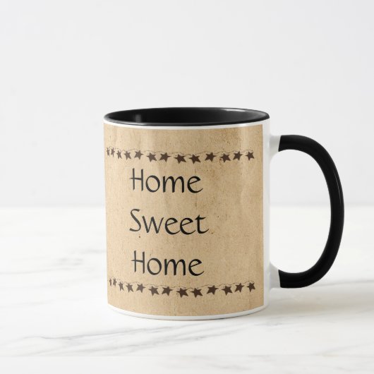 Primitieve Home Sweet Home Mok (Rechts)