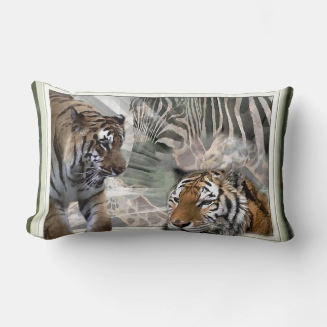 Primitieve Jungleprint Kussen (Voorkant)