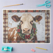 Primitieve kerst Koe Tissuepapier (Craft)