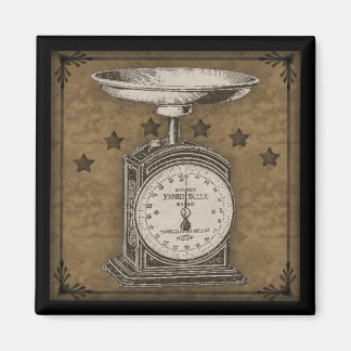 Primitieve keukenweegschaal  stijlmagneet magneet