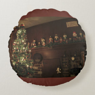 Primitieve Koloniale Landelijke Kerstvakantie Rond Kussen