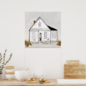 Primitieve kunst aan de muur poster (Keuken)