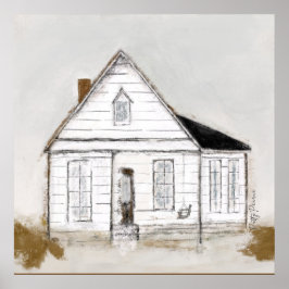 Primitieve kunst aan de muur poster