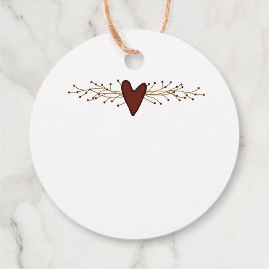 Primitieve Labels voor hartafhankelijke rondhangen (Achterkant)