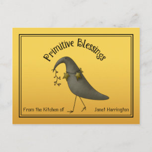 Primitieve Landelijke Kraaien Receptkaarten Briefkaart