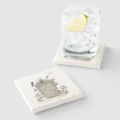 Primitieve Onderzetters van de Rustische Buitenkas (Zijkant)