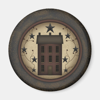 Primitieve rode zoutbak huis magneet