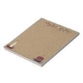 Primitieve Rustic Note Pad met kaarsen en bessen Notitieblok (Gedraaid)