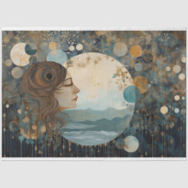 Primitieve Rustieke Hemelse Nacht Sky Decoupage Tissuepapier