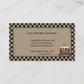 Primitieve Saltbox House en Willow Tree Editable Visitekaartje (Achterkant)