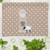 Primitieve Santa Kitchen Towel Theedoek (Gevouwen)