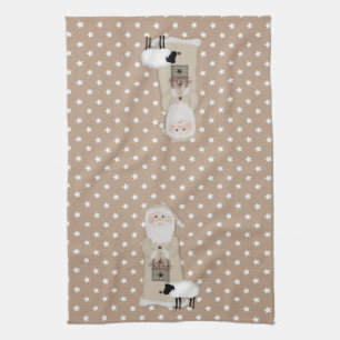 Primitieve Santa Kitchen Towel Theedoek