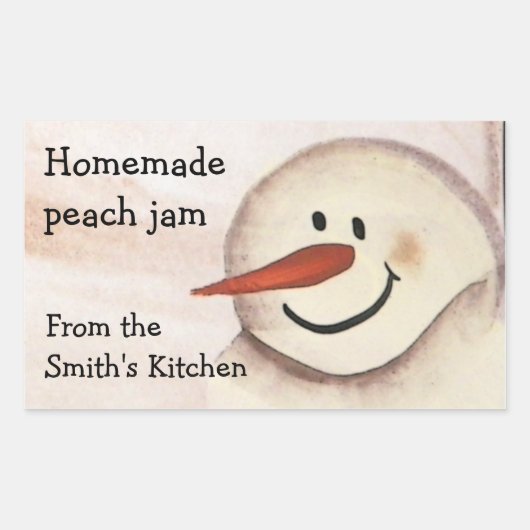 Primitieve sneeuwpop kerst pot Sticker (Voorkant)