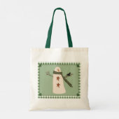 Primitieve Snowman-Canvas tas (Achterkant)