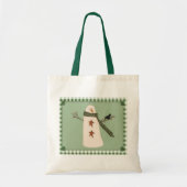 Primitieve Snowman-Canvas tas (Voorkant)