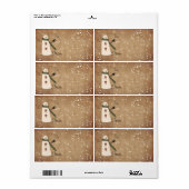 Primitieve Snowman Gift Label Label (Full Sheet)