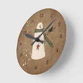 Primitieve Snowman Wall klok (Hoek)