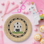 primitieve stal papieren bordje (Feest)