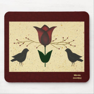 primitieve tulpenmousepad muismat