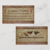 Primitieve Visitekaartjes (Voorkant / Achterkant)