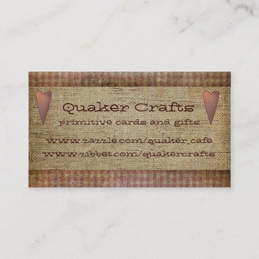 Primitieve Visitekaartjes (Voorkant)